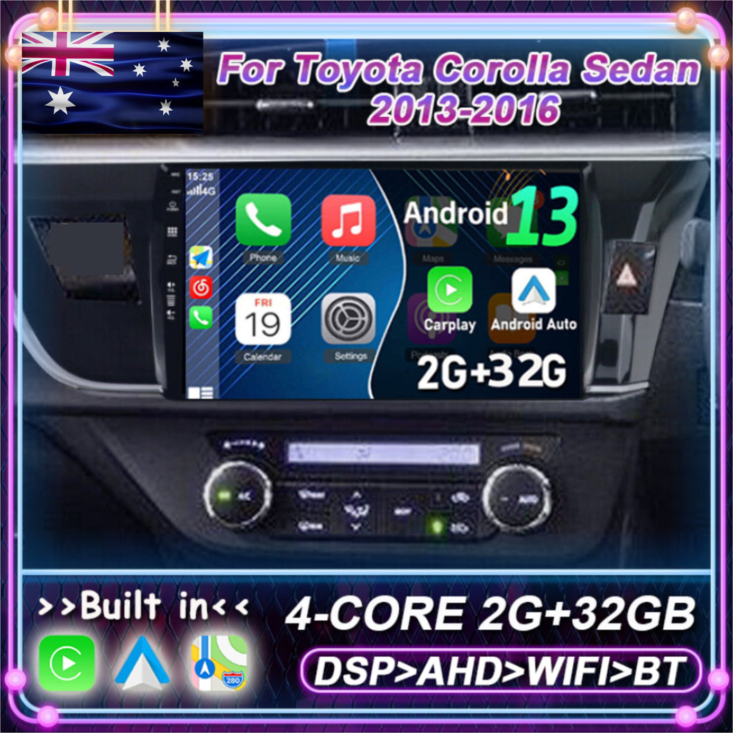 New Car Stereo Toyota Corolla 2013-2016 Android 13 GPS Navigation Head Unit Stereo Android Auto