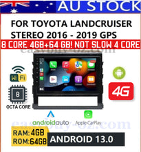 Load image into Gallery viewer, New 8 Core 4+64GB LandCruiser 200 series Android stereo 2016-2019 Radio GPS Carplay Android Auto