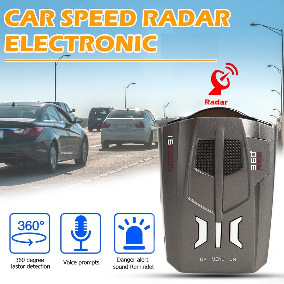 New Car Radar  GPS Speed scanner traffic light camera Detector Voice Alert warning avoid fine