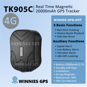 New TKSTARS TK905C 4G 5G GPS Tracker 20000mAh Battery Magnet Waterproof Real-time Tracking 