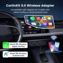 Load image into Gallery viewer, New CarlinKit 5.0 Wire to Wireless CarPlay / Android Auto Adapter Plug &amp; Plug, Dongle