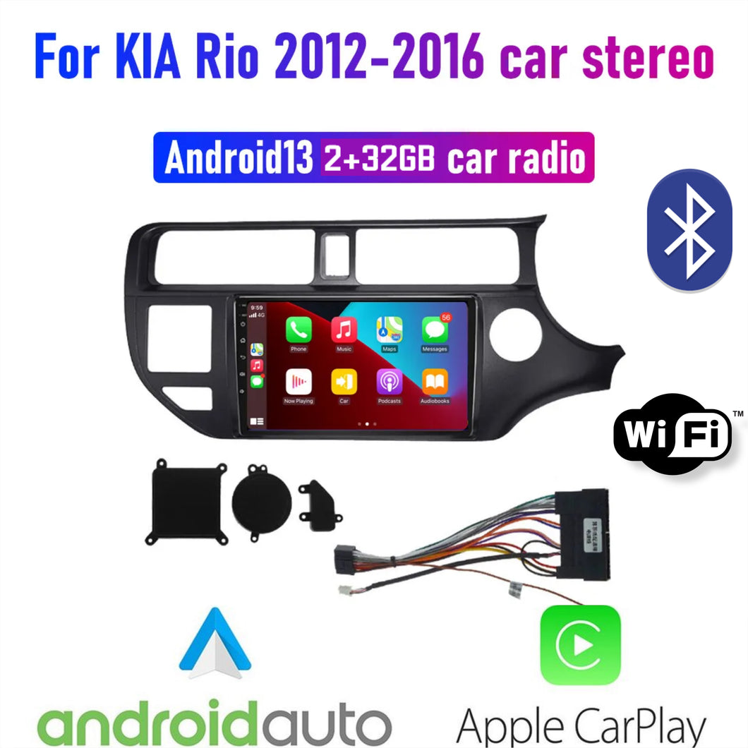 New For Kia Rio 2012 - 2016 9” Android Auto Carplay Car head unit stereo radio GPS