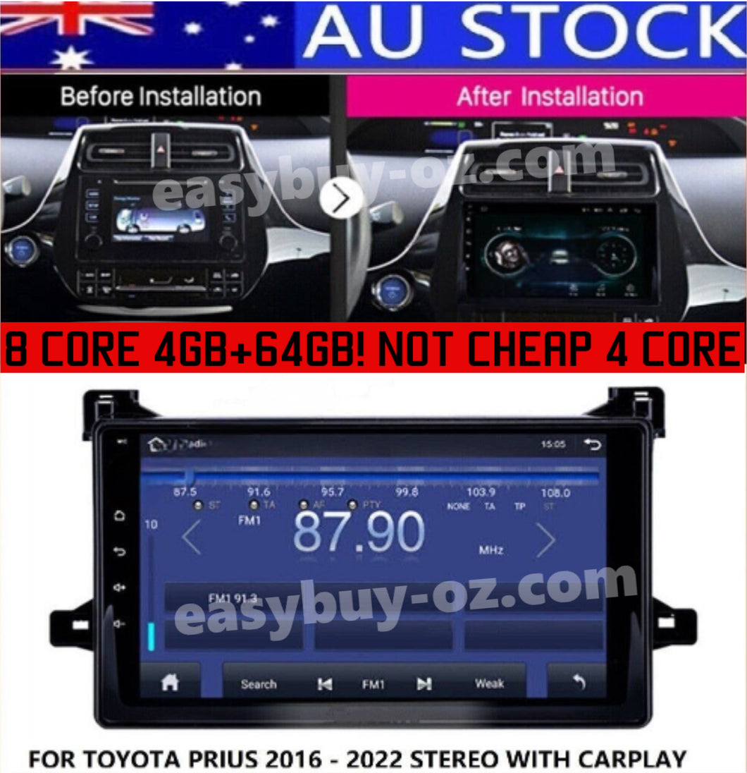 New 8 Core 4GB+64GB Fit for toyota prius stereo 2016- 2022 carplay 9