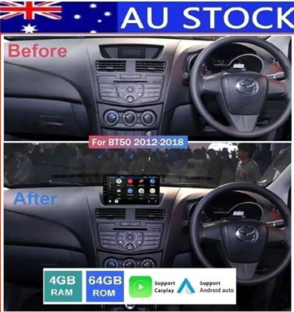 New 4+64GB For Mazda BT50 stereo BT-50 2012 - 2018 Car Radio GPS CarPlay Android