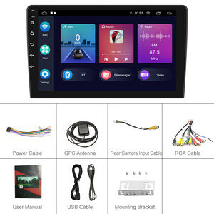 New 9" Double 2 Din Carplay ANdroid Auto Android 12 2+32GB Car GPS Stereo Radio WiFi NAVi