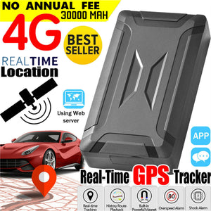 New 4G GPS Car Tracker Magnetic Vehicle Real Time Tracking 30000mAh Rechargeable