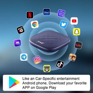 New Carlinkit Android 12 4GB+64GB Wireless Carplay Android Auto Multimedia Ai Box