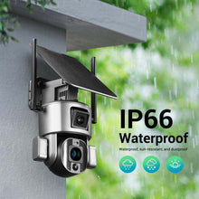 Load image into Gallery viewer, New 4K 4G Wireless Solar Camera 8MP WiFi Dual Lens 10X Optical Zoom Solar Panel Humanoid