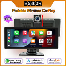 Load image into Gallery viewer, New 10.26&quot; Car Screen Head Unit Stereo Navigation Carplay Android Auto + Dash Camera