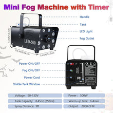 Load image into Gallery viewer, New 500W Fog Smoke Machine 8 LED 7 Colours RGB Stage Light DJ Party Disco Wireless Control