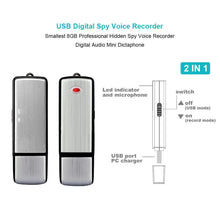 Load image into Gallery viewer, New Mini USB Spy Voice Recorder with 32GB Storage