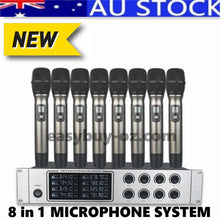 Load image into Gallery viewer, New 8 Way Microphone System Cordless Wireless 8 Channels &nbsp;Handheld Mics Home Karaoke KTV&nbsp;