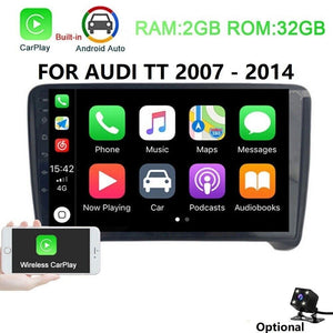 New PLUG N PLAY Audi TT 2007 - 2014 9” CarPlay Android 13 Auto Car Stereo GPS Head Unit FM