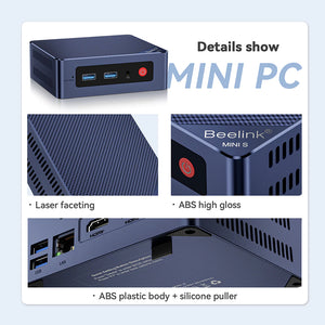 New Beelink MINI-S12 Mini PC, 8+256GB 12th Gen Intel Alder Lake-N95 Processor Wi-11