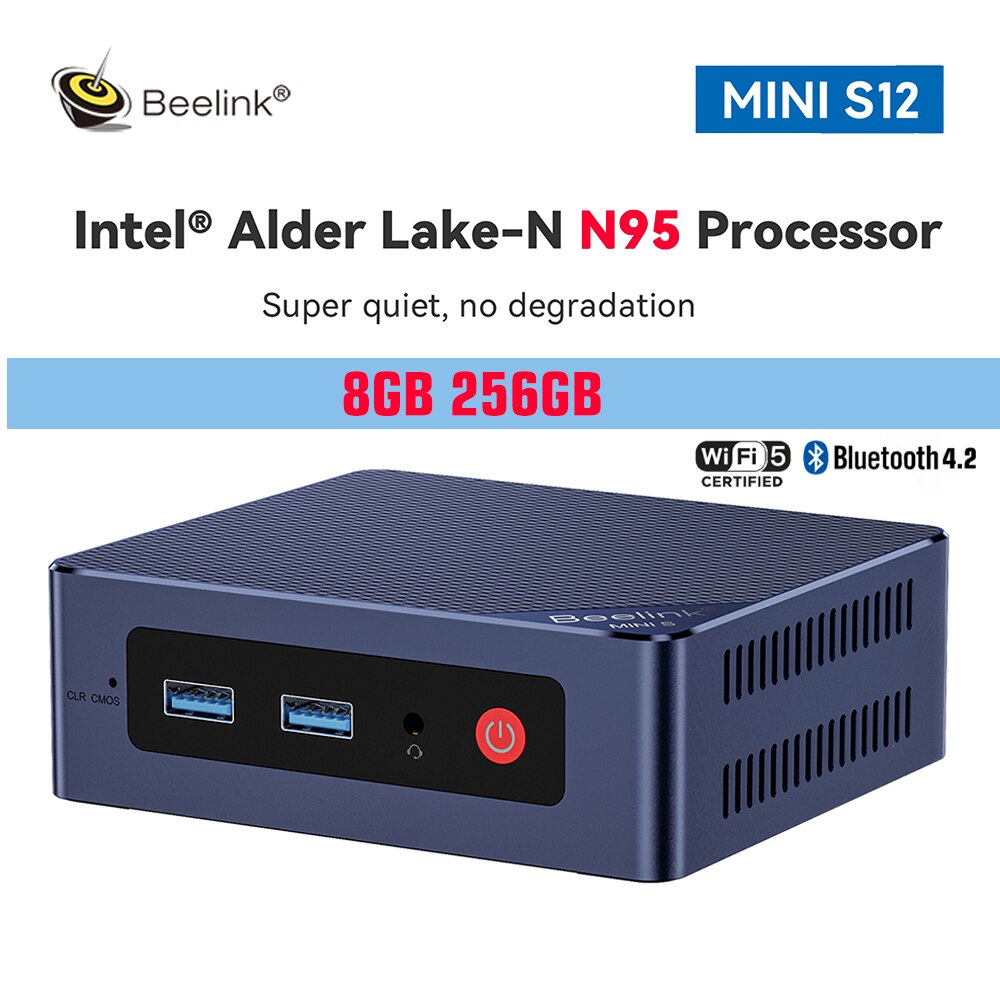 New Beelink MINI-S12 Mini PC, 8+256GB 12th Gen Intel Alder Lake-N95 Processor Wi-11
