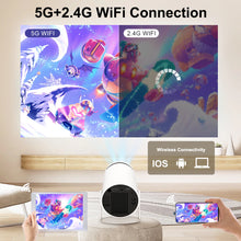 Load image into Gallery viewer, New Android 11 Projector WiFi6 200ANSI BT5.0 1280*720P 2.4/5.8G wifi Home Theater Outdoor
