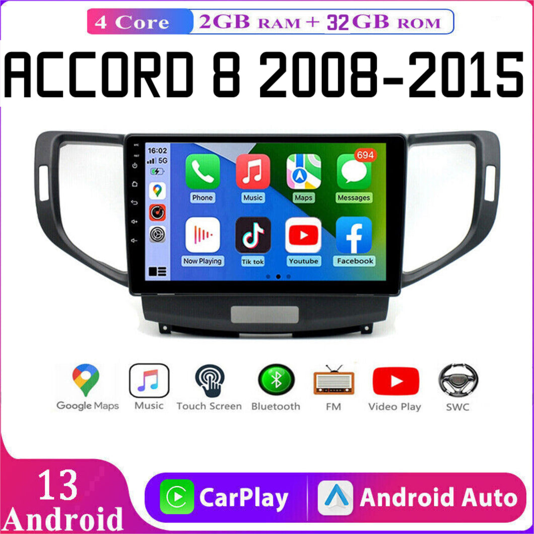 New For Honda Accord Euro 2008-2015 Car Radio Android 13 Head unit Carplay Android Auto GPS 2 32G<br data-mce-fragment=