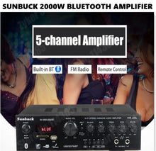 Load image into Gallery viewer, New Sunbuck AV-580BT 5.1 Channel High Power SD USB FM Bluetooth Remote Control Power Amplifier