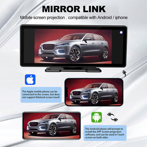 New Universal 10.25" Wireless Apple Carplay & Android Auto Screen System + Reverse Parking Camera