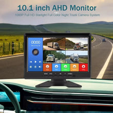 Load image into Gallery viewer, New 4 Channels camera 10.1 &quot;Screen Car/RV/Bus/Truck AHD 4 Cameras Night Vision Reversing Recorder