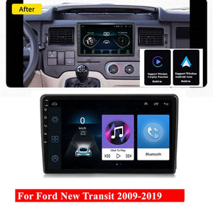 New 2009 -19 Ford Transit Carplay 9" 2+32GB Android 13 Stereo Radio GPS Head Unit fm player audio