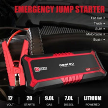 Load image into Gallery viewer, New GOOLOO GP2000 Car Jump Starter 19800mAh Battery 9.0L gas engine/7.0L diesel Power Bank