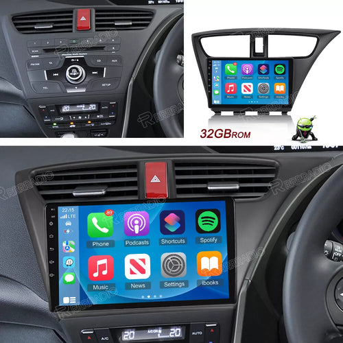 New 2012-2015 Honda Civic Hatchback Android Carplay Stereo Radio GPS Head Unit