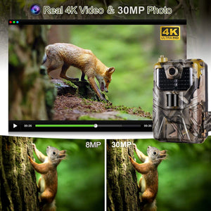 New 4K Live Video APP Trail Camera Cloud Service 4G Cellular 30MP Media Hunting Camera Australia