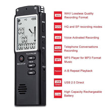 Load image into Gallery viewer, New Portable 16GB Digital Voice Activated Recorder Recording Device Noise Reduction