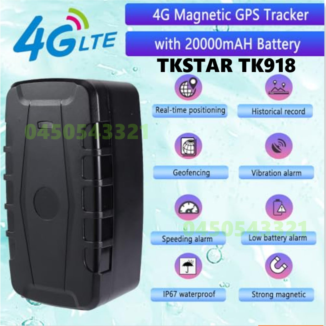 NewTK918 TKSTAR 5G 4G Car GPS Tracker 20000mAh Waterproof Voice Monitor Real time Tracking