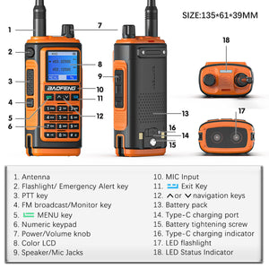 New Baofeng UV-17 Dual Band Two Way Radio Long Range Walkie Talkie UHF VHF
