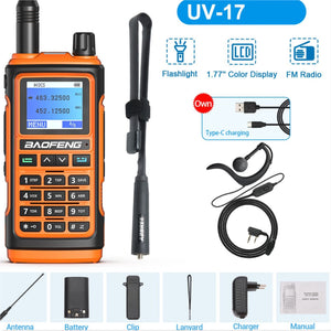 New Baofeng UV-17 Dual Band Two Way Radio Long Range Walkie Talkie UHF VHF