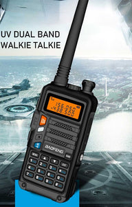 New Uv-s9 Plus 8w Dual Band Radio Two-way (136-174mhz Vhf 400-520mhz Uhf) Walkie Talkie