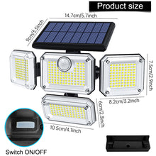 Load image into Gallery viewer, New 333 LEDs Solar Split Lamp Super Bright Solar Lights Outdoor Waterproof w/ Remote