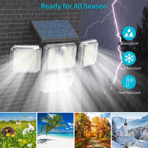 New 333 LEDs Solar Split Lamp Super Bright Solar Lights Outdoor Waterproof w/ Remote