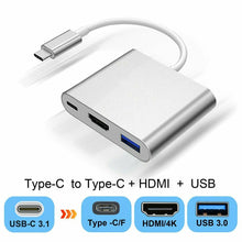 Load image into Gallery viewer, New 3-in-1 Type C to HDMI Adapter USB 3.1 Type C Charging Port for Apple MacBook Series