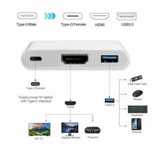 Load image into Gallery viewer, New 3-in-1 Type C to HDMI Adapter USB 3.1 Type C Charging Port for Apple MacBook Series