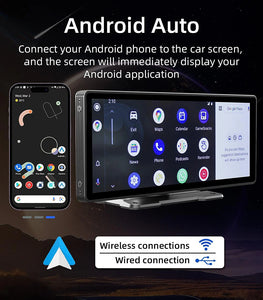 New Universal 10.25" Wireless Apple Carplay & Android Auto Screen System + Reverse Parking Camera