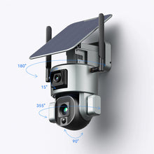 Load image into Gallery viewer, New Solar Security Camera 10X Zoom Dual-Lens Dual Screen 8MP WiFi Camera Outdoor PTZ