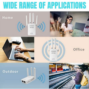 New 1200Mbps Wireless Range Extender WiFi Repeater Signal Booster Dual Band Router For Home Office