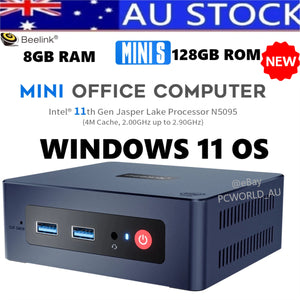 NEW Beelink Mini S 8G 128GB Windows 11 PC Computer Intel N5095 SSD WIFI