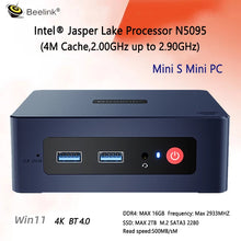 Load image into Gallery viewer, NEW Beelink Mini S 8G 128GB Windows 11 PC Computer Intel N5095 SSD WIFI