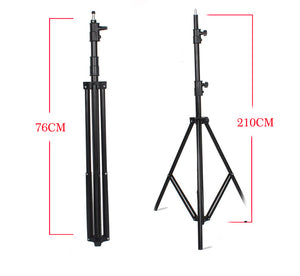 New 2.1m Selfie Phone Tripod with 1/4 Screw Stand + Phone Holder Clip