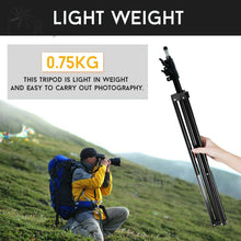 Load image into Gallery viewer, New 2.1m Selfie Phone Tripod with 1/4 Screw Stand + Phone Holder Clip