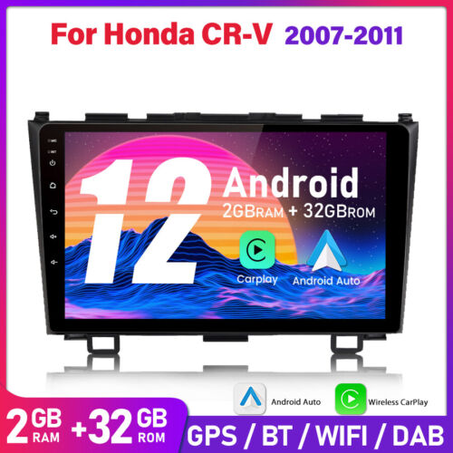 New 2007-2011 Honda CR-V CRV Stereo Radio 2+32G Android 12 GPS Carplay Android Auto Head Unit
