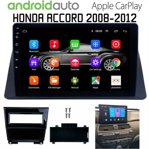 New Honda Accord 8th Car Radio Head 2008-2012 Unit Carplay Android Auto 10.1'' Android 12 GPS