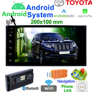 New 7" Stereo Toyota 200x100mm Plug n Play BlueTooth Carplay GPS Double DIN Car Stereo Android 10