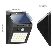 Load image into Gallery viewer, New 1pc 20 LED Solar Powered PIR Motion Sensor Light Garden Outdoor Security Lights