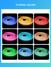 Load image into Gallery viewer, New 20m Led Strip Lights 360 LED, Sync to Music Bluetooth App+40 Keys IR Remote +12V Power Adapter