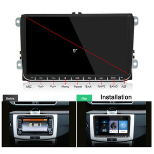 New Wireless Carplay/Wired Android Auto volkswagen Jetta Passat 9" Android 12 Stereo